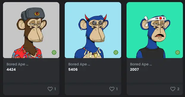 从 OpenSea 看到的假 NFT，其中“已验证的集合”缓冲区不再有意义。