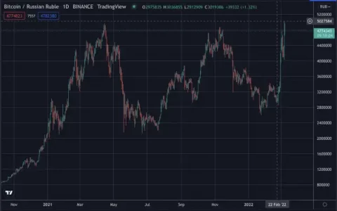 比特币在俄罗斯创下历史新高