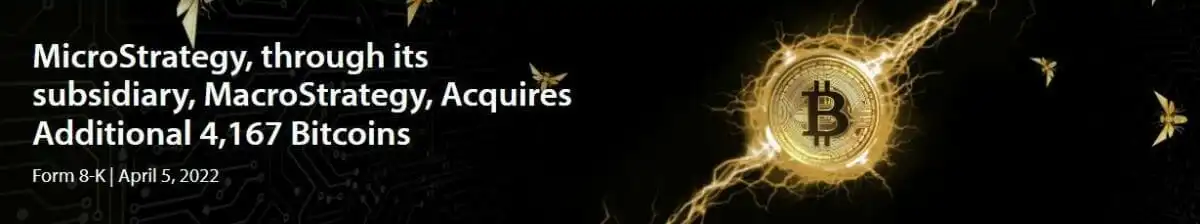 MicroStrategy 的子公司 MacroStrategy 购买了价值 1.9 亿美元的比特币。