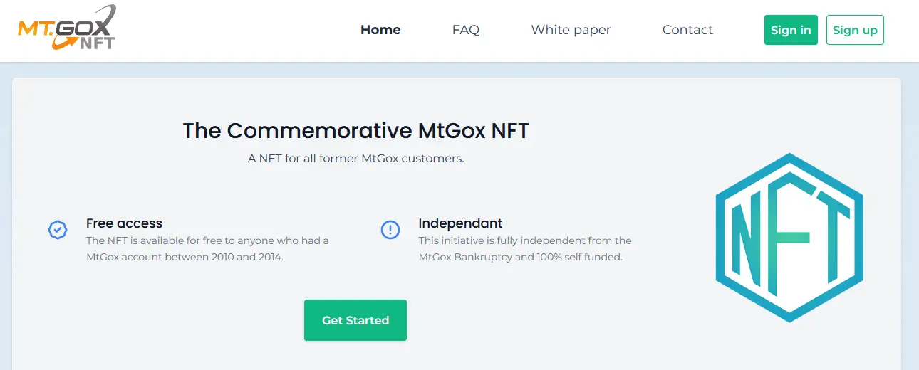 一个不错的 NFT Mt.Gox，可以忘记你丢失的数百万比特币。