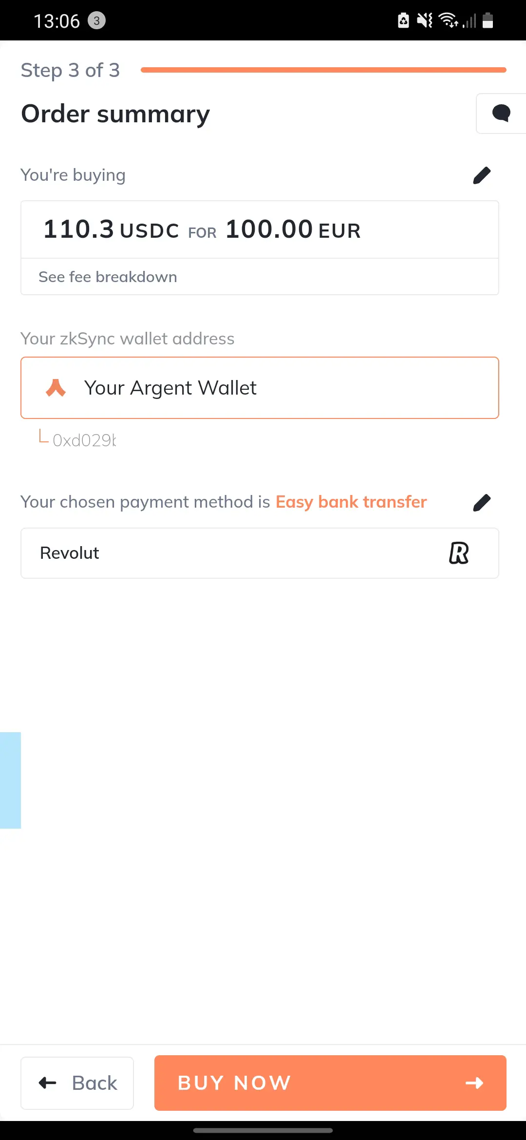 将打开一个显示你交易的所有详细信息的窗口 