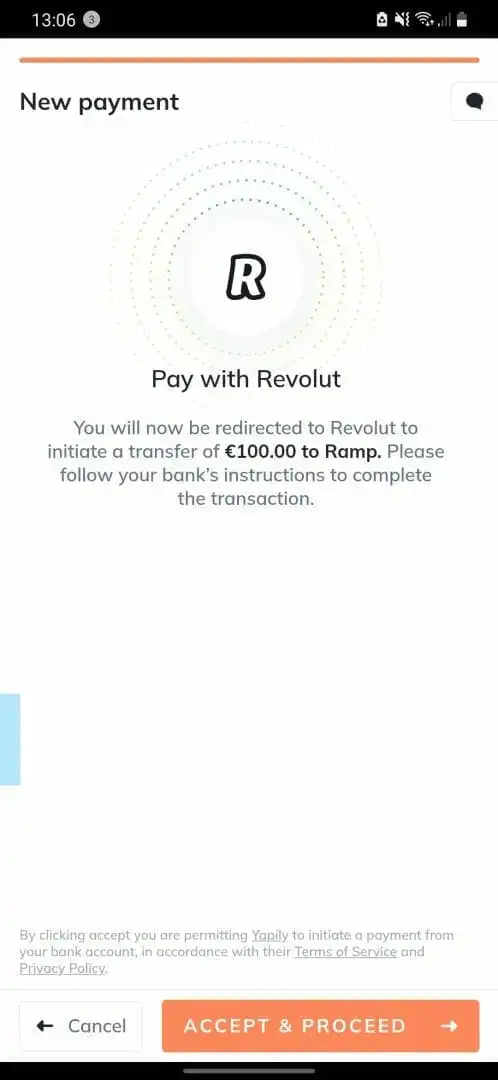 将打开一个解释该过程的窗口。 