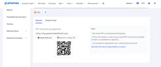 存款-资金-phemex-账户