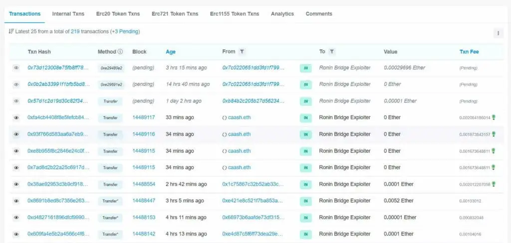 Axies Infinity 交易。
